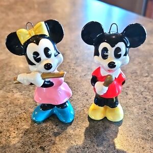 Vintage Mickey and Minnie Christmas Figures
